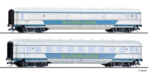 Tillig 502903 - TT - 2-tlg. Set Personenwagen Silverlines, Ep. III - Tillig TT-Club